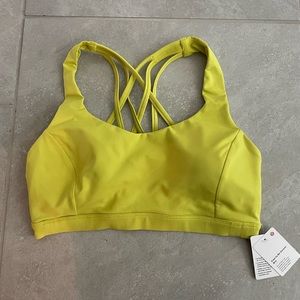 Lululemon Free to Be Serene Bra - Yellow Serpentine size 8